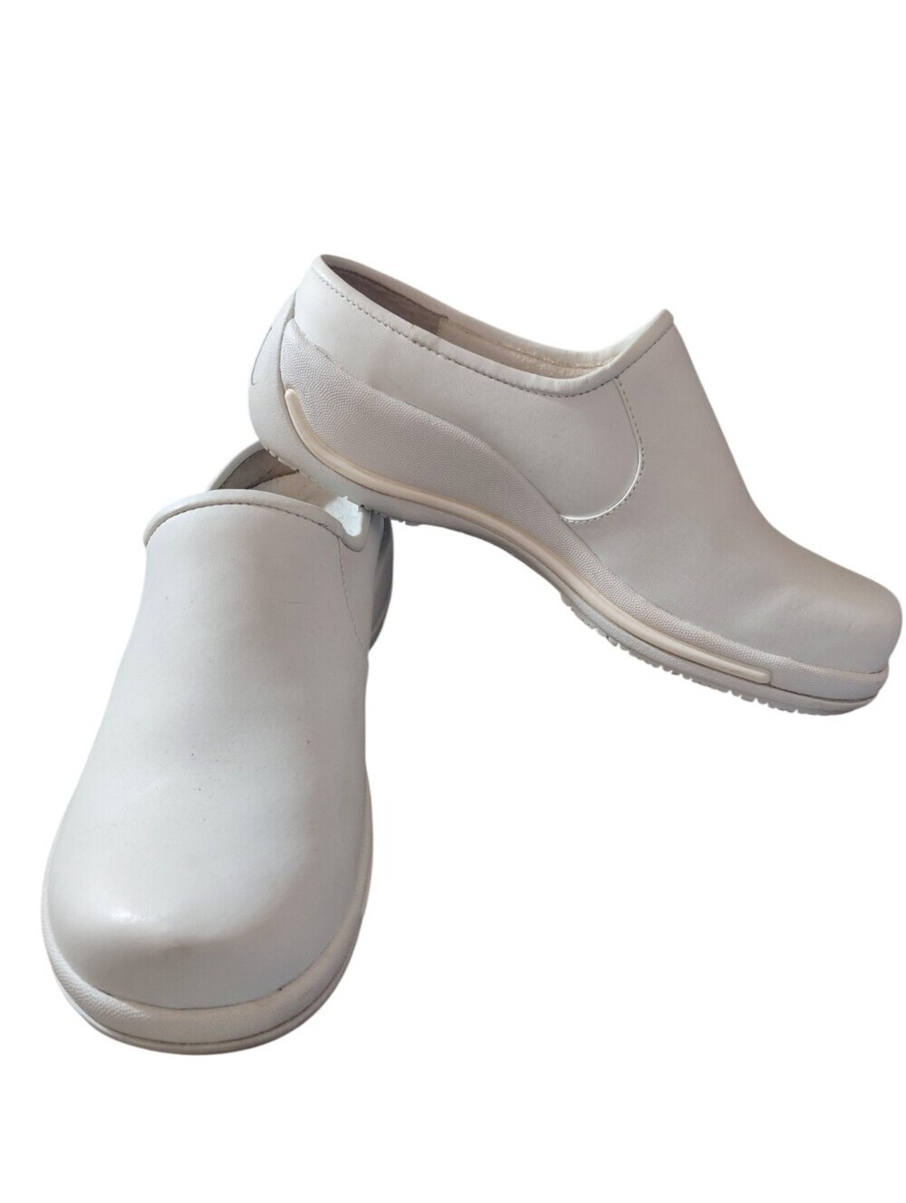 Dansko White Leather Slip-On Mule Clogs Women's Size 11